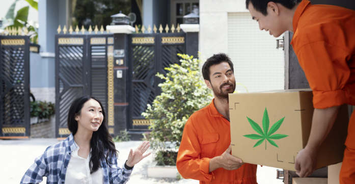 Upper route planner for cannabis delivery