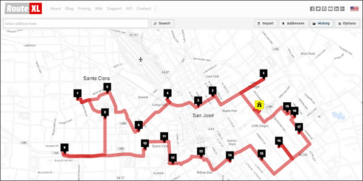 Paper route planning with RouteXL, enabling efficient multi-stop delivery planning and keeping track of the delivery process.