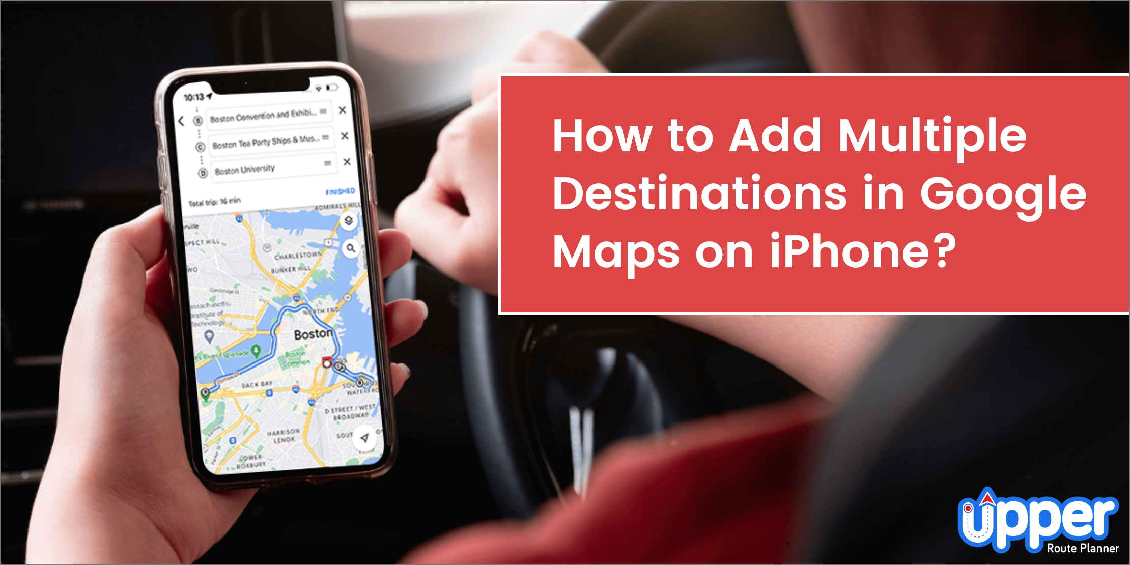 How to add multiple destinations onn Google maps using iPhone