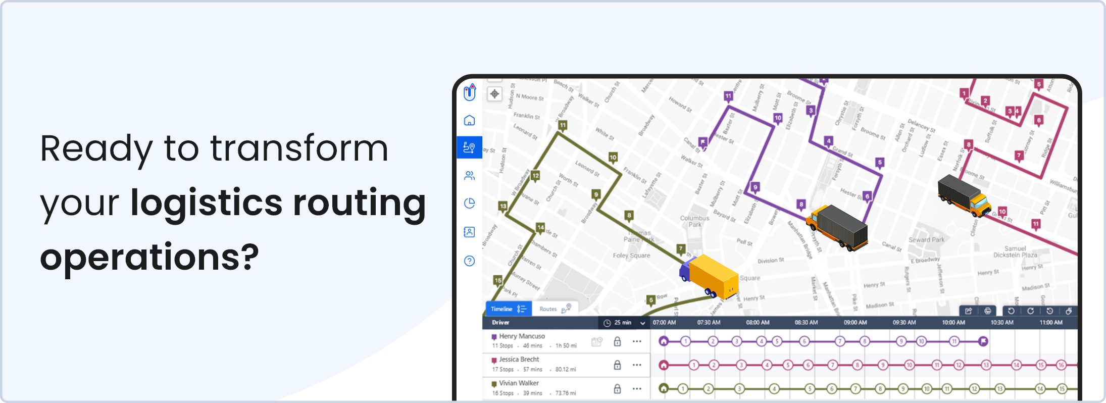 Logistics routing operations