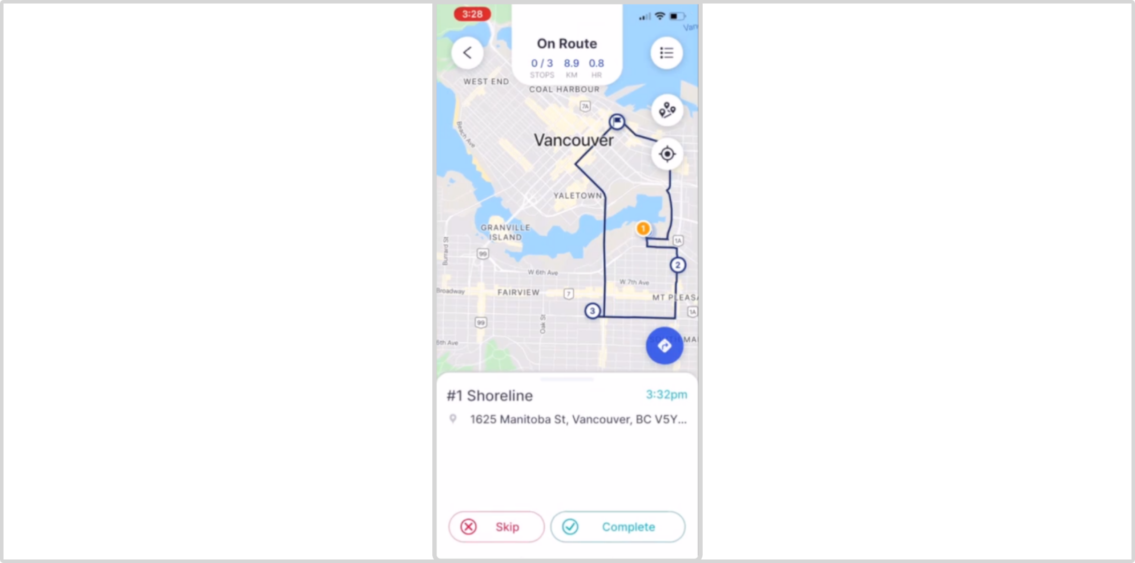 Dedicated driver app