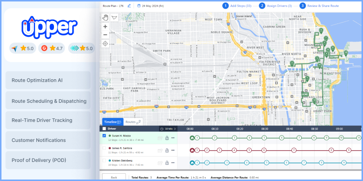 upper all in one route planning software