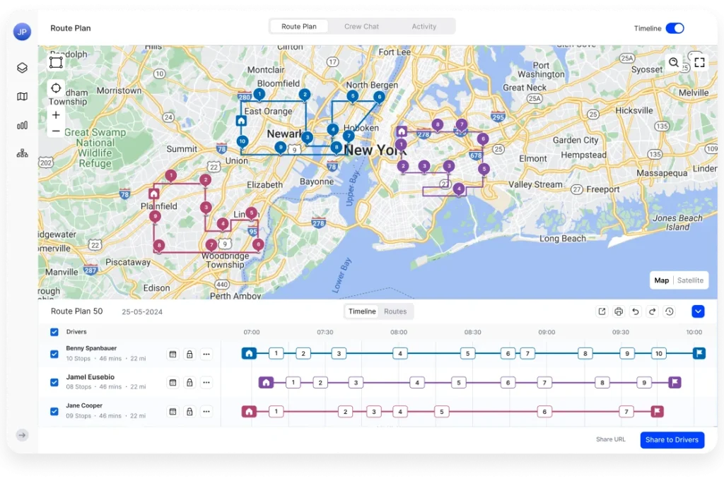 Automatic route optimization and planning