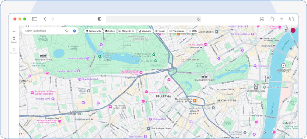 Opening Google Maps to begin editing or deleting a dropped pin