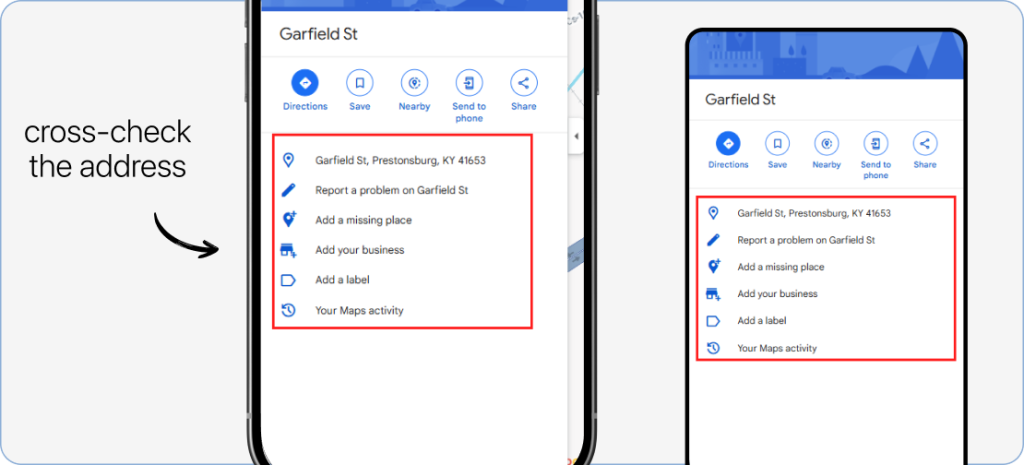 Dragging a dropped pin in Google Maps to fine-tune its position and tapping it to view address details