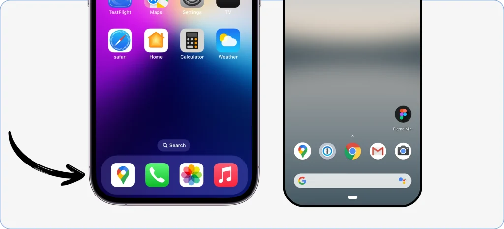 Step 1 showing how to open Google Maps on a desktop or mobile device to begin drawing a radius