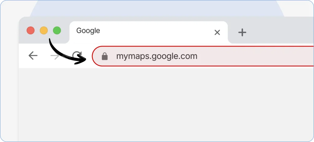Opening Google My Maps on desktop or mobile by searching in a web browser or visiting the Google My Maps website