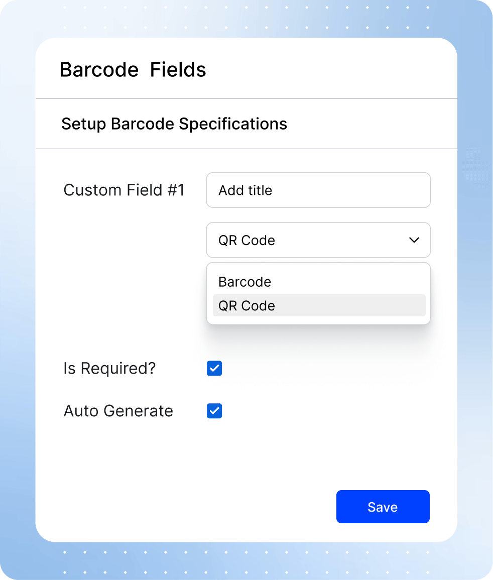 Barcode Scanner form for scanning and capturing package barcodes during delivery operations