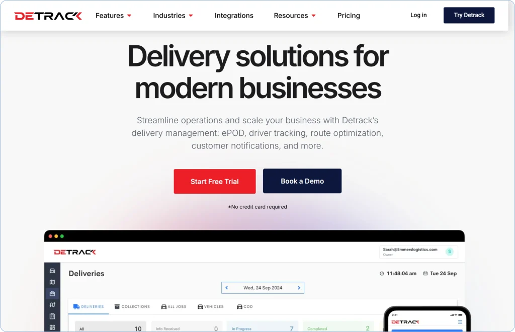 Detrack delivery tracking software reviewed among top Track-POD alternatives