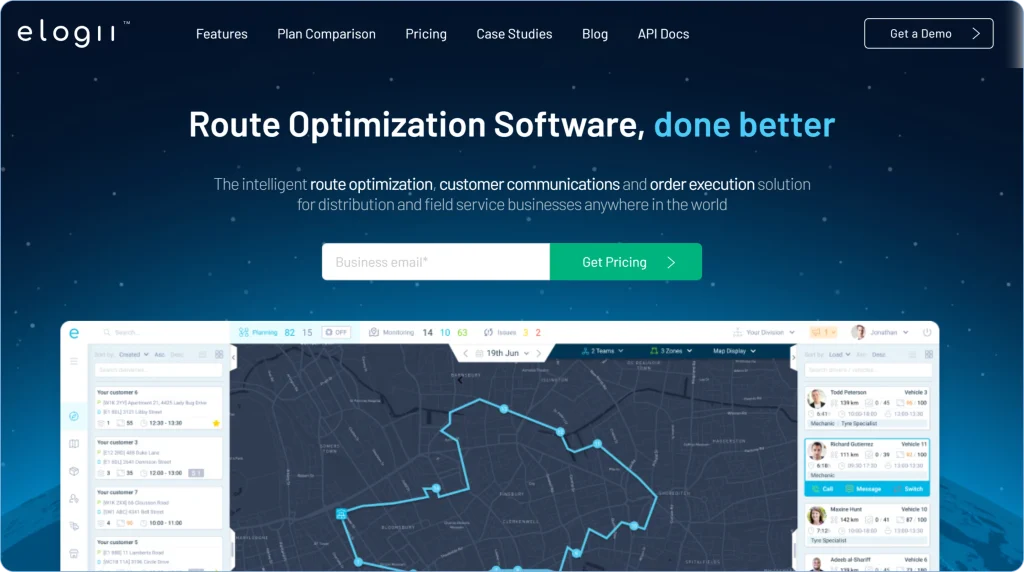 Track-POD competitors comparison featuring eLogii delivery routing software