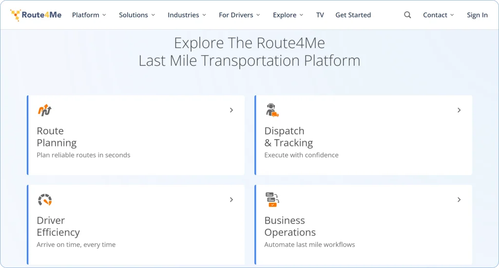 Track-POD competitors comparison featuring Route4Me for cost-saving delivery routes