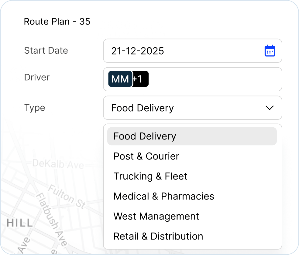 Delivery route scheduling software handling multi-stop scheduling for home delivery, fuel runs, furniture drops, and pharmacy routes
