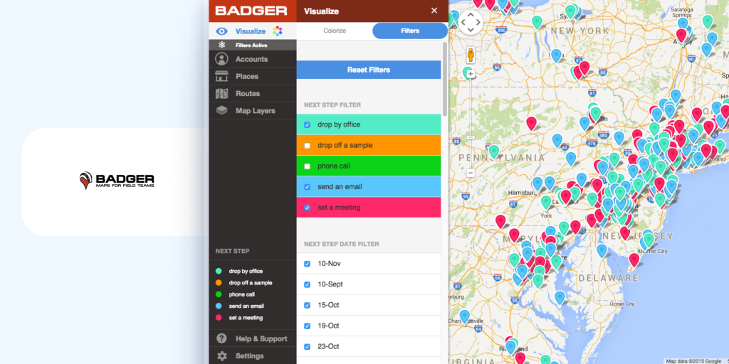 Badger Maps route optimization software for sales and field teams