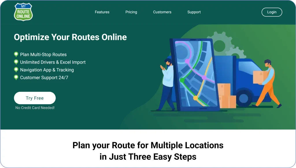 Loginext mile alternatives comparison featuring MyRouteOnline as a route planning and delivery optimization tool