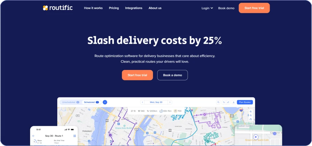OptimoRoute alternatives comparison featuring Routific as a route optimization and delivery planning solution