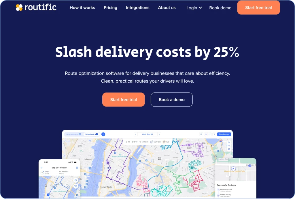 Route4Me alternatives comparison featuring Routific as a route optimization and delivery planning solution
