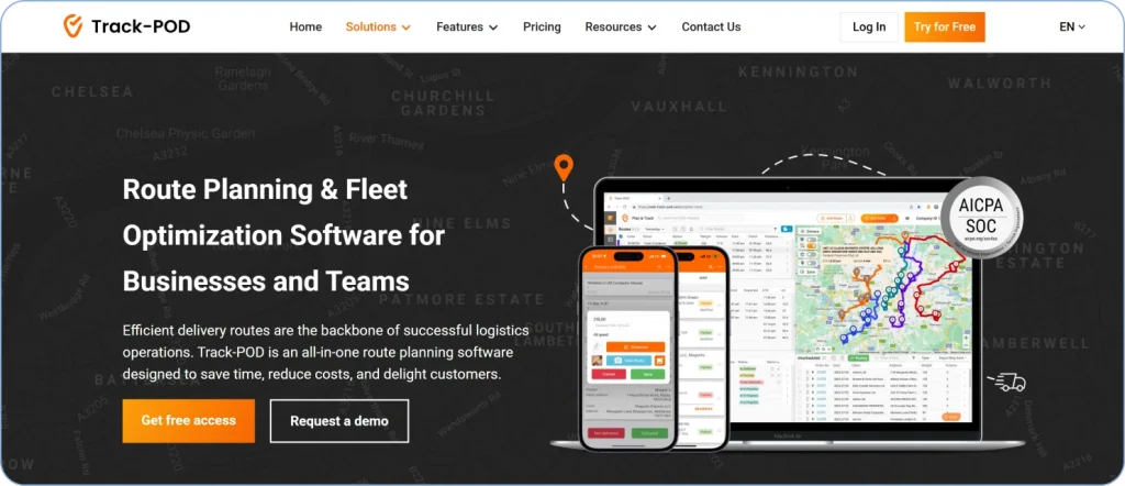 eLogii alternatives comparison featuring Track-POD alongside other delivery management tools, comparing features, pricing, and use cases