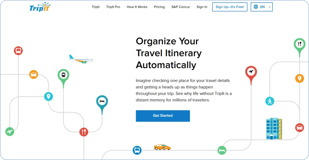 TripIt as roadtrippers alternatives and competitors