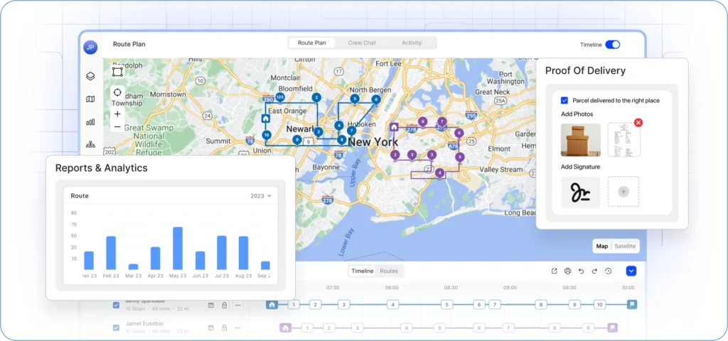 Upper Route Planner featured as best dispatch software for route optimization and delivery management.