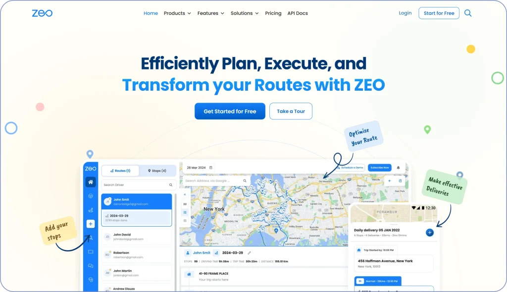 RoadWarrior alternatives comparison featuring Zeo Route Planner as a route optimization and delivery planning app
