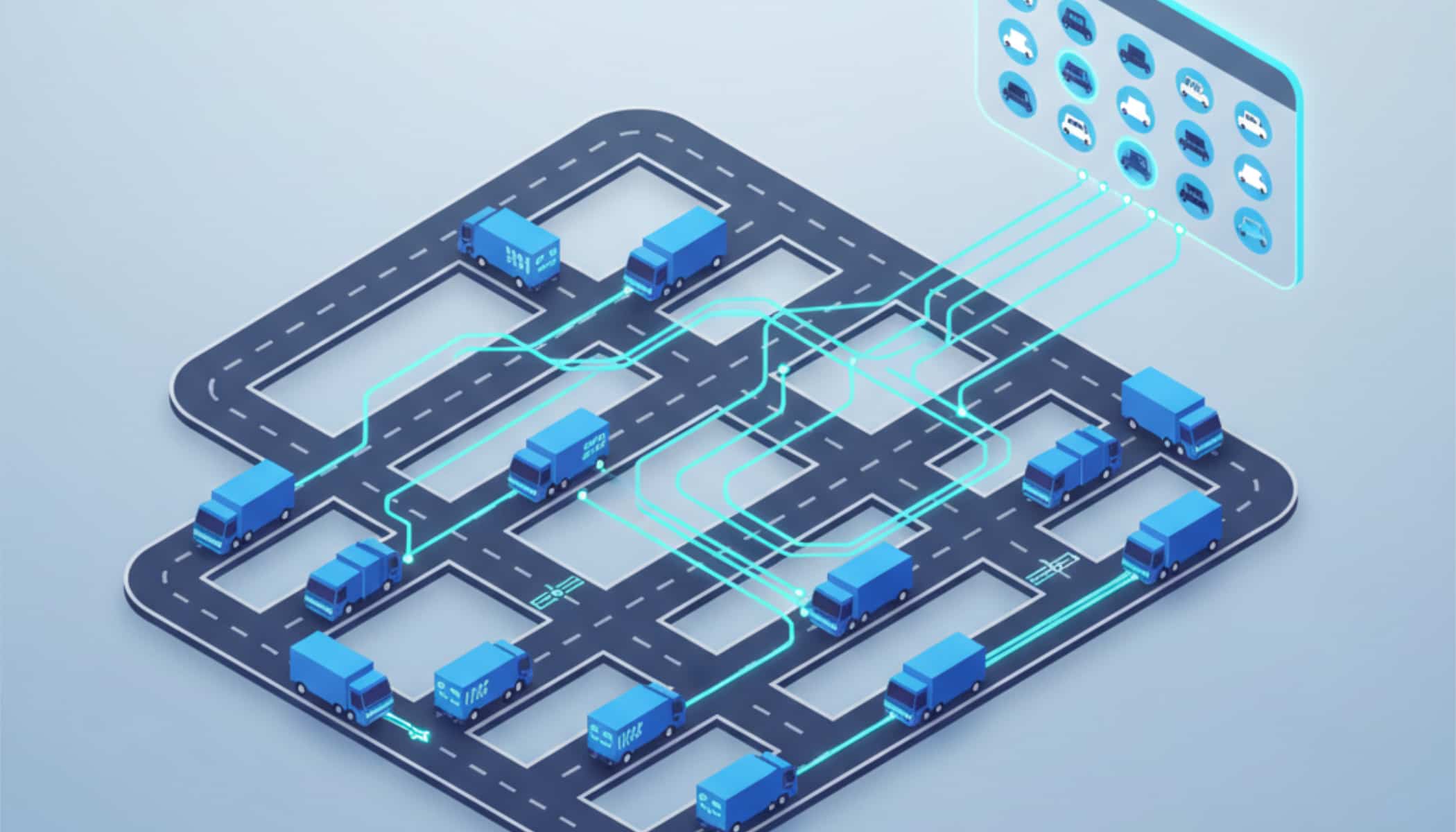 Fleet optimization system improving efficiency through smart routing, fuel management, driver analytics, and operational visibility.