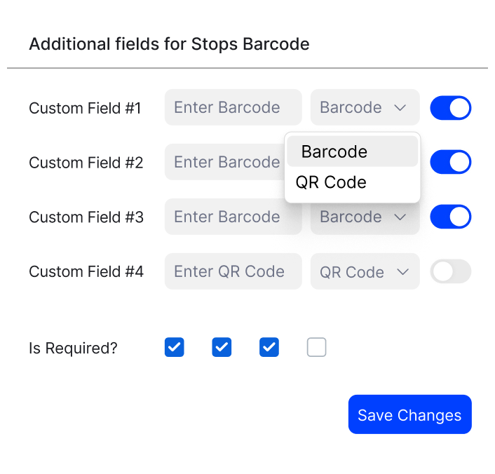 Barcode scanner software enabling drivers to scan packages, verify deliveries, and prevent wrong drop-offs in real time.