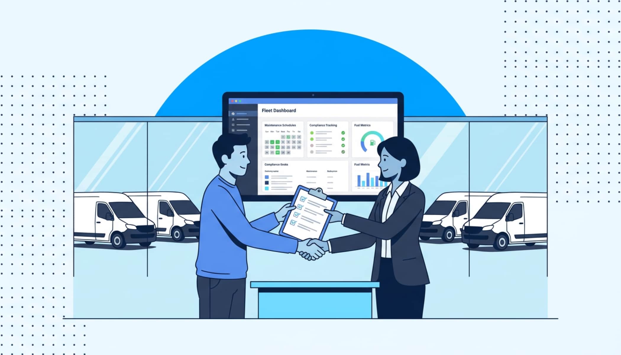 Fleet management outsourcing where a third-party provider manages fleet operations, maintenance, and vehicle tracking.