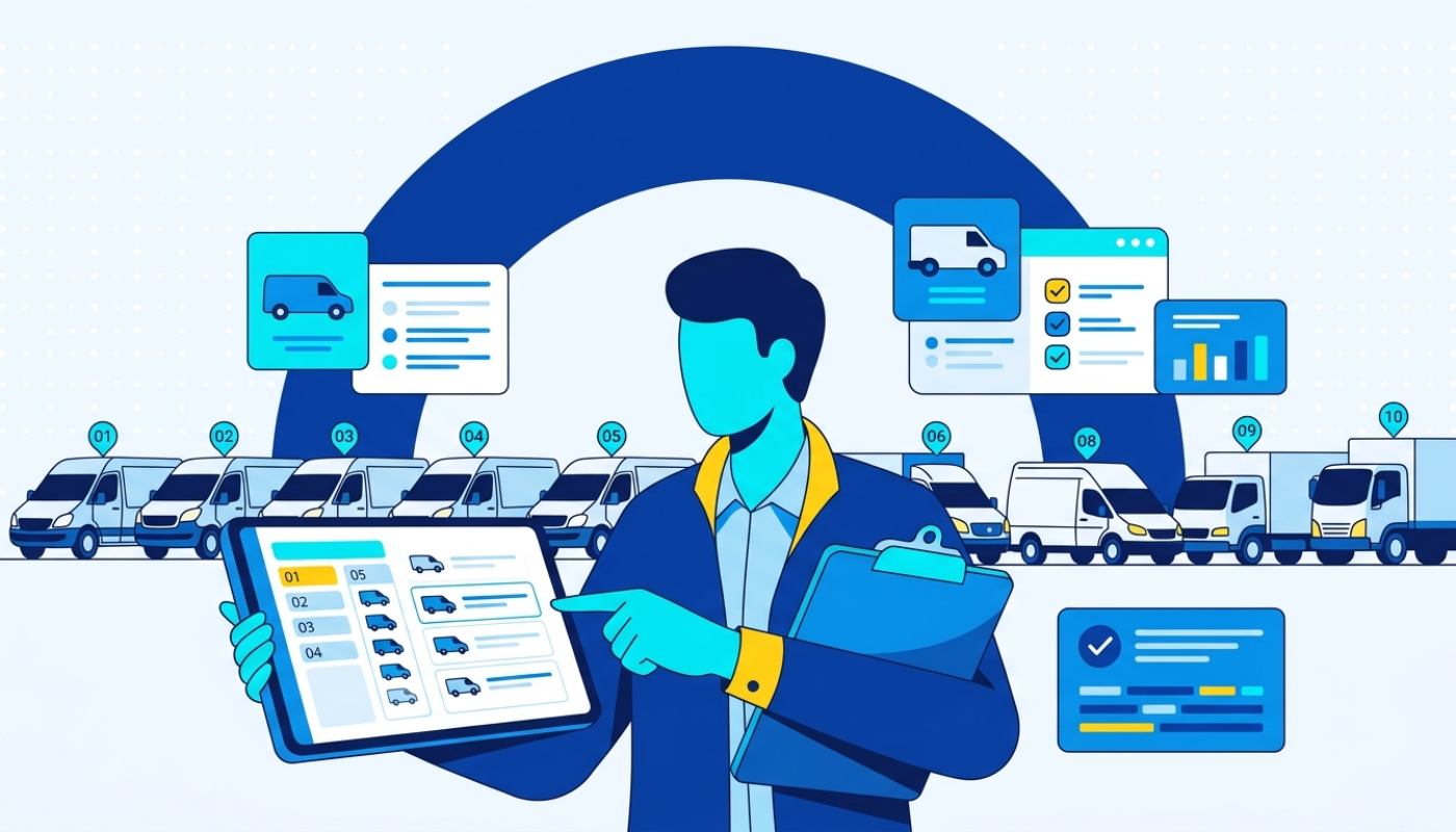 Fleet numbering system with organized vehicle IDs and database management