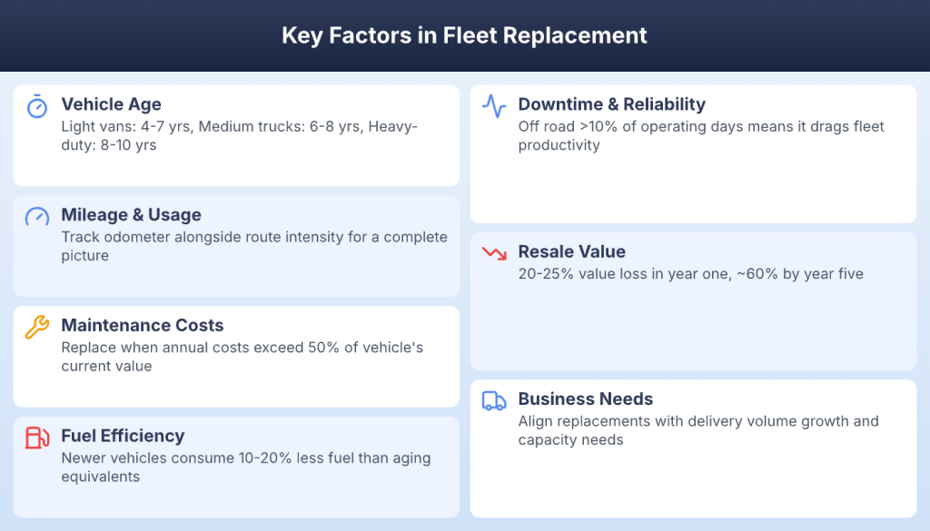 Key factors to consider when planning fleet vehicle replacement
