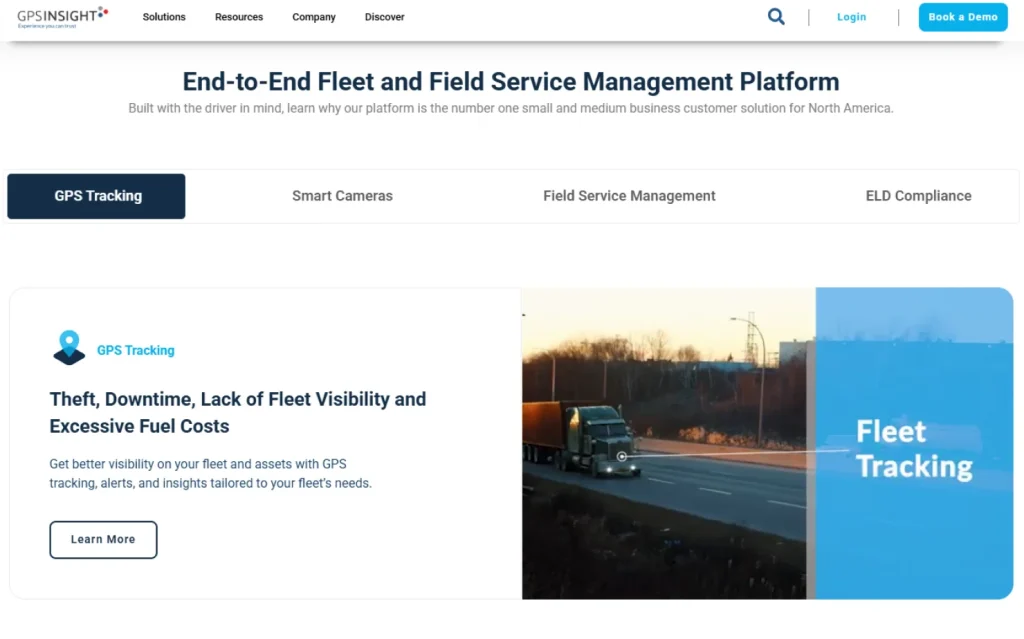 GPS Insight fleet tracking software with vehicle monitoring and driver performance analytics.