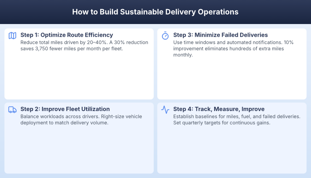 Four-step framework to build sustainable last mile delivery operations