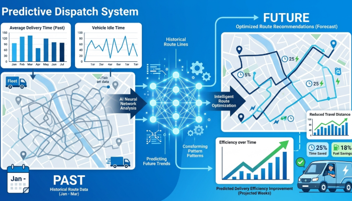 Predictive Dispatch With Historical Data: How Past Routes Improve Future Decisions