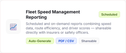 Fleet Speed Management Reporting