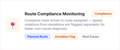 Route Compliance Monitoring